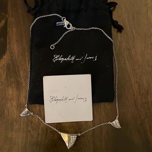 Elizabeth and James Sterling necklace with CZ
